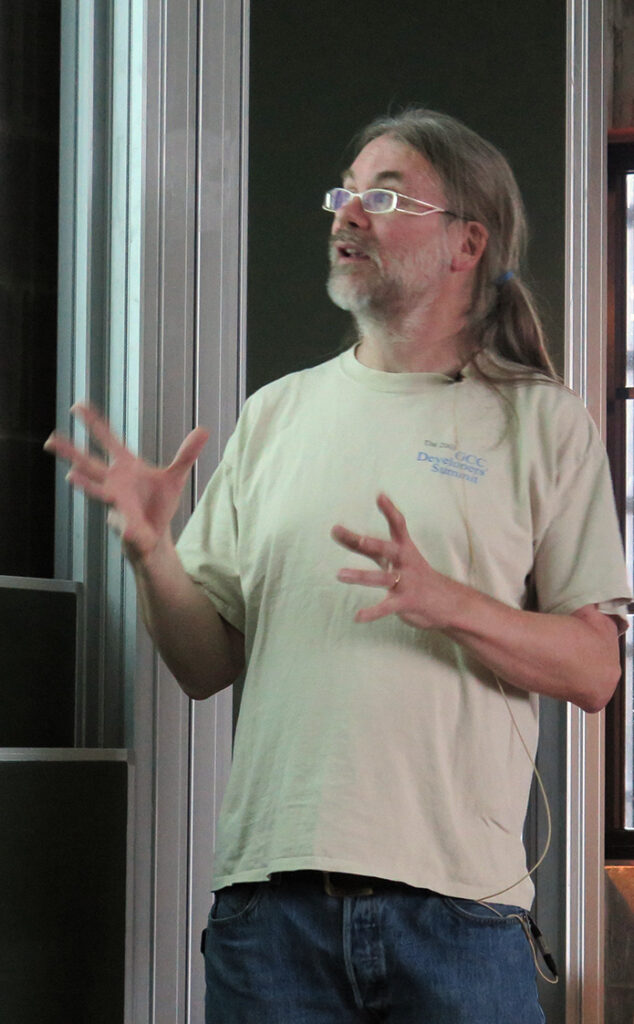 Andrew Haley speaking to the Free Java Devroom at FOSDEM 2015